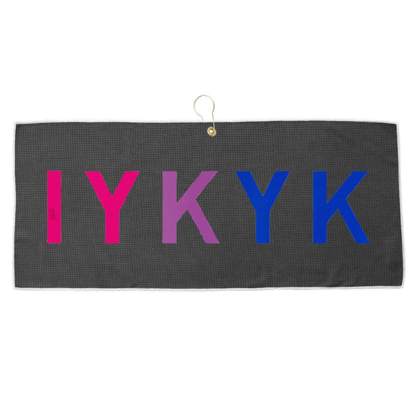 Subtle Bi Pride Bisexual IYKYK Large Microfiber Waffle Golf Towel
