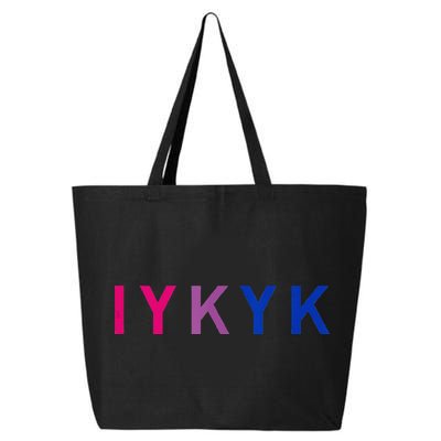 Subtle Bi Pride Bisexual IYKYK 25L Jumbo Tote