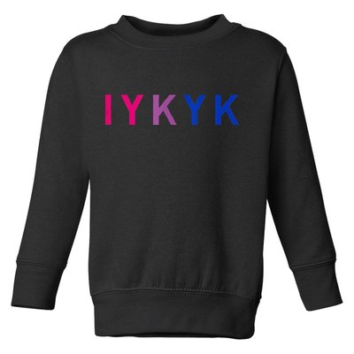 Subtle Bi Pride Bisexual IYKYK Toddler Sweatshirt