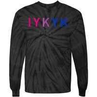 Subtle Bi Pride Bisexual IYKYK Tie-Dye Long Sleeve Shirt