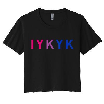 Subtle Bi Pride Bisexual IYKYK Crop Top