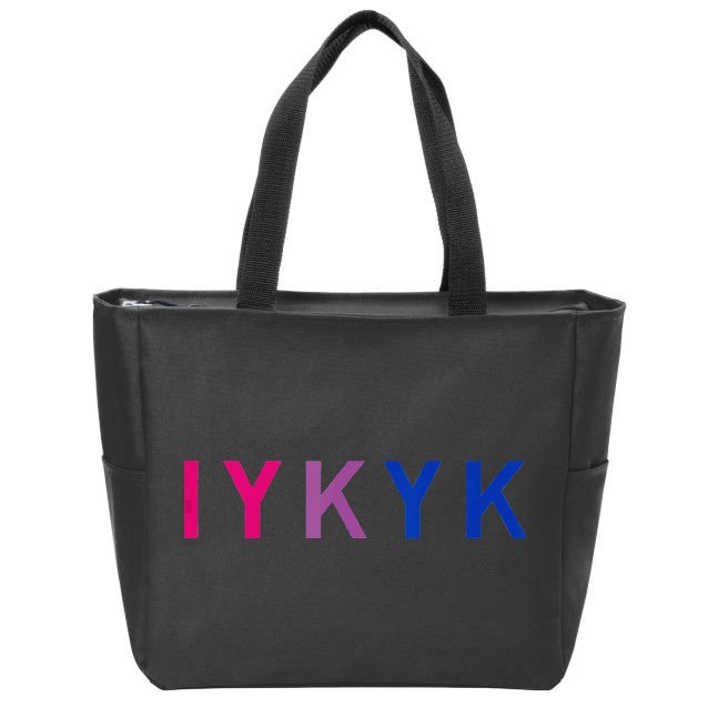 Subtle Bi Pride Bisexual IYKYK Zip Tote Bag