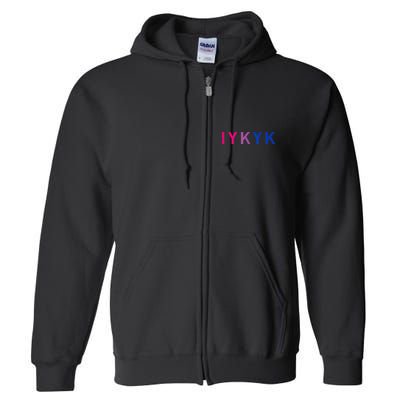 Subtle Bi Pride Bisexual IYKYK Full Zip Hoodie