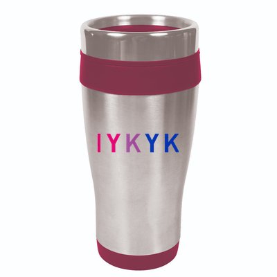 Subtle Bi Pride Bisexual IYKYK 16oz Travel Tumbler