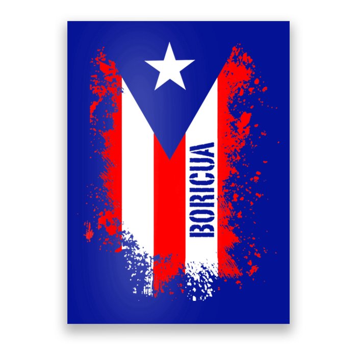 Splattered Boricua Puerto Rican Shirt Puerto Rico Flag Retro Poster