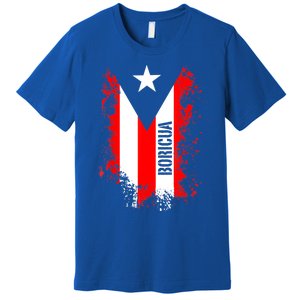 Splattered Boricua Puerto Rican Shirt Puerto Rico Flag Retro Premium T-Shirt