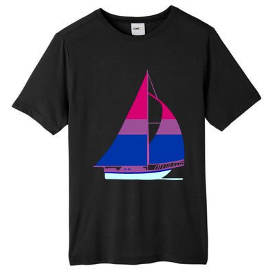 Sailboat Bisexual Pride Cute Gift Tall Fusion ChromaSoft Performance T-Shirt