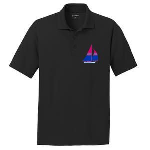 Sailboat Bisexual Pride Cute Gift PosiCharge RacerMesh Polo