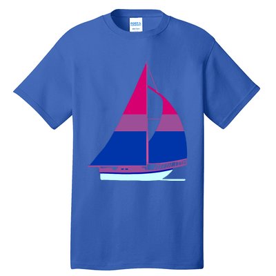 Sailboat Bisexual Pride Cute Gift Tall T-Shirt