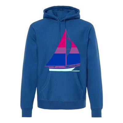 Sailboat Bisexual Pride Cute Gift Premium Hoodie