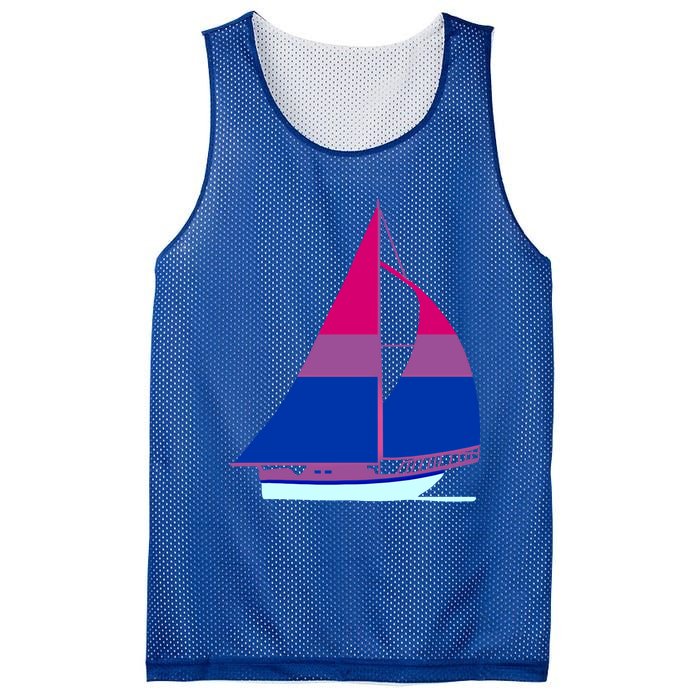 Sailboat Bisexual Pride Cute Gift Mesh Reversible Basketball Jersey Tank