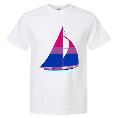 Sailboat Bisexual Pride Cute Gift Garment-Dyed Heavyweight T-Shirt