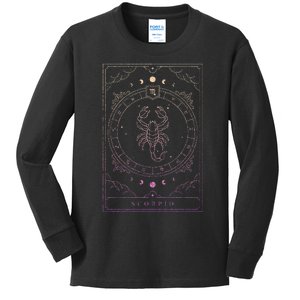 Scorpio Birthday Present Women Girl Zodiac Sign Kids Long Sleeve Shirt