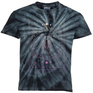 Scorpio Birthday Present Women Girl Zodiac Sign Kids Tie-Dye T-Shirt