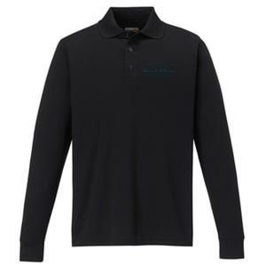 Simple “Beach Please” Graphic Gift Performance Long Sleeve Polo