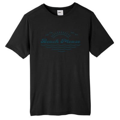 Simple “Beach Please” Graphic Gift Tall Fusion ChromaSoft Performance T-Shirt