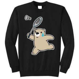 Sweet Bear Playing Badminton Badminton Player Badminton Sweatshirt