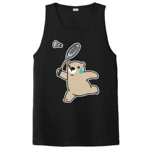 Sweet Bear Playing Badminton Badminton Player Badminton PosiCharge Competitor Tank