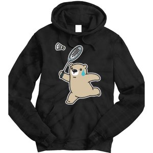 Sweet Bear Playing Badminton Badminton Player Badminton Tie Dye Hoodie