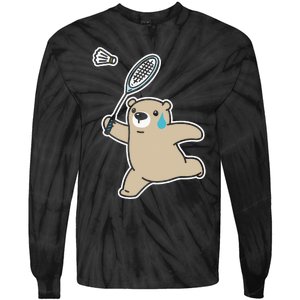 Sweet Bear Playing Badminton Badminton Player Badminton Tie-Dye Long Sleeve Shirt