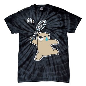 Sweet Bear Playing Badminton Badminton Player Badminton Tie-Dye T-Shirt