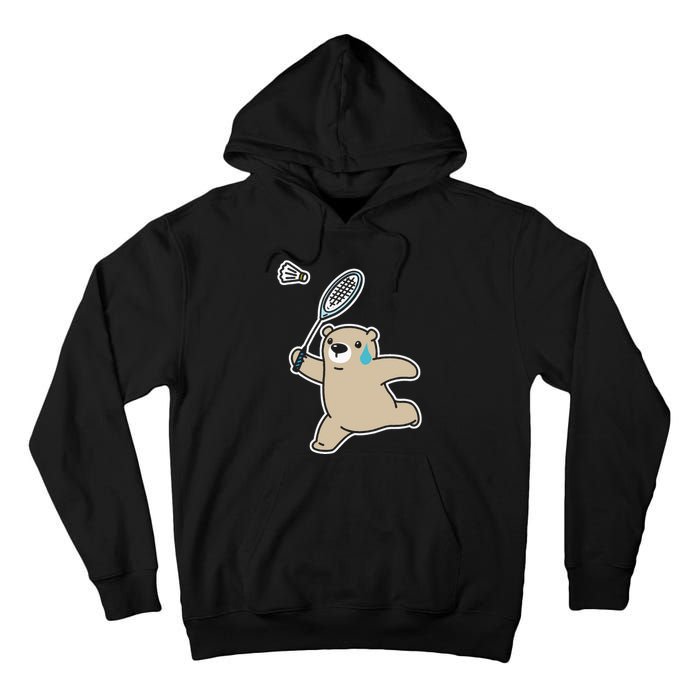 Sweet Bear Playing Badminton Badminton Player Badminton Tall Hoodie