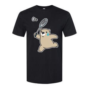 Sweet Bear Playing Badminton Badminton Player Badminton Softstyle CVC T-Shirt