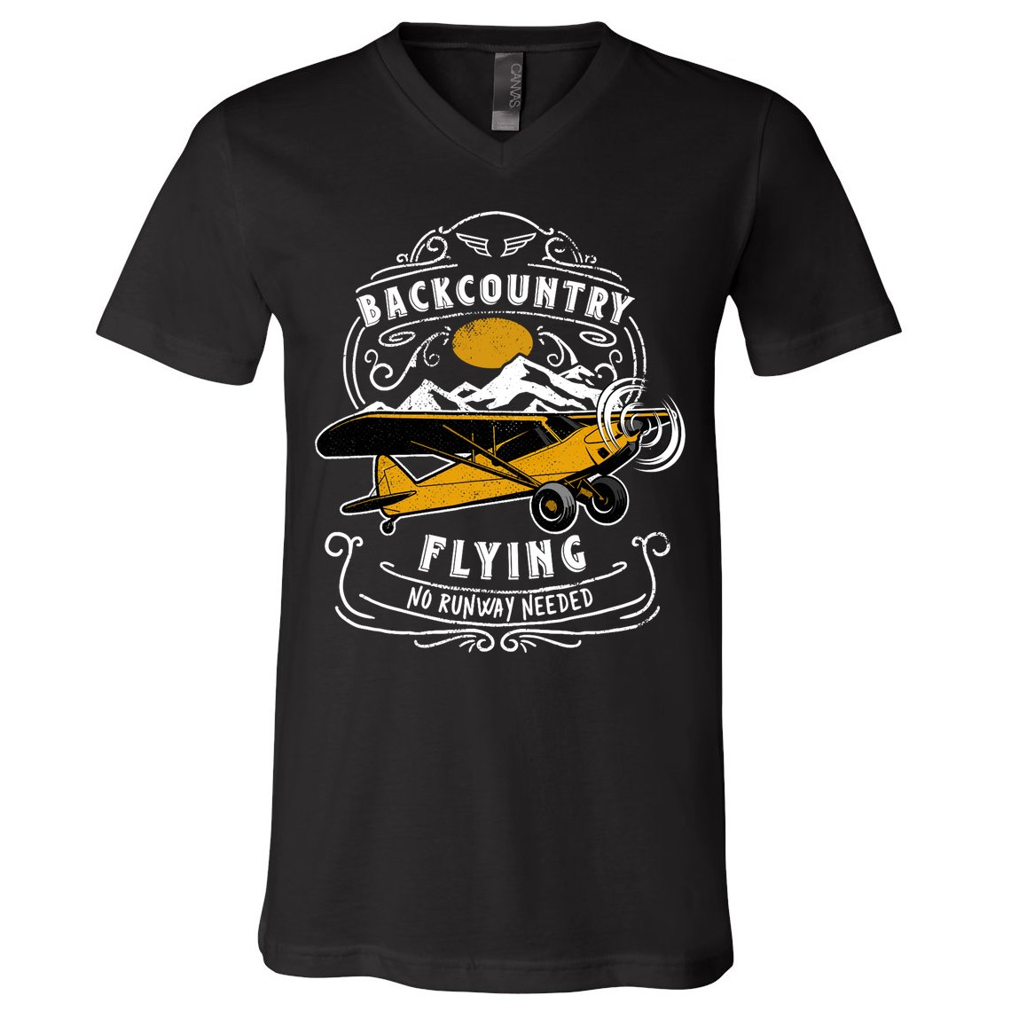 STOL Bush Plane Backcountry Flying Vintage V-Neck T-Shirt