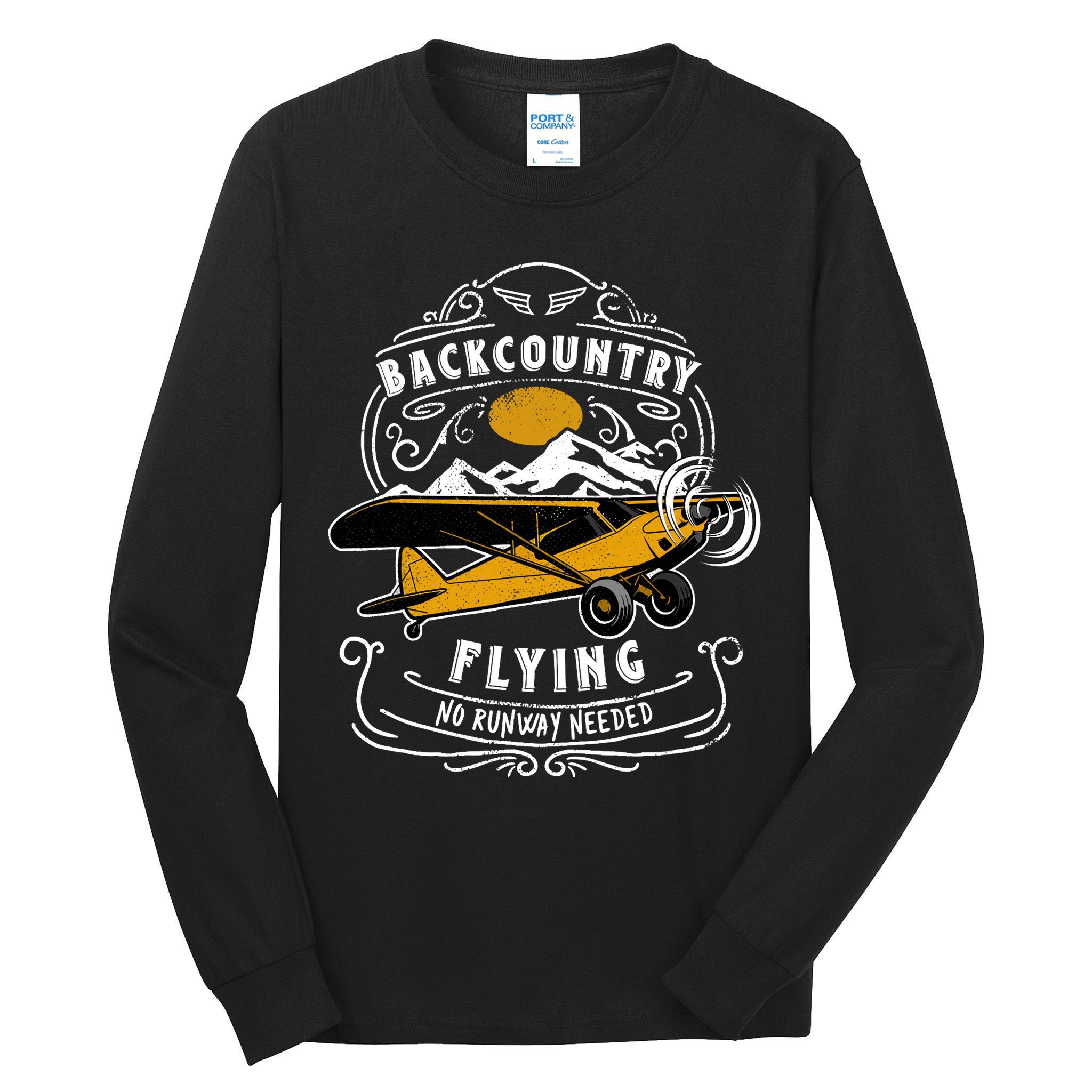 STOL Bush Plane Backcountry Flying Vintage Tall Long Sleeve T-Shirt