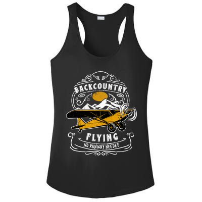 STOL Bush Plane Backcountry Flying Vintage Ladies PosiCharge Competitor Racerback Tank