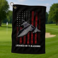 Sr71 Blackbird Plane Golf Towel
