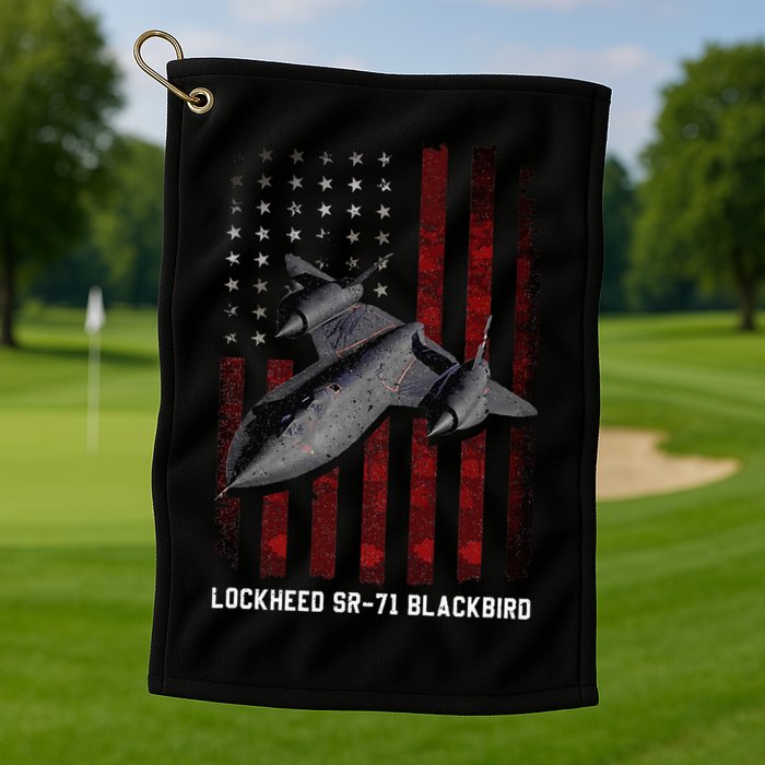 Sr71 Blackbird Plane Golf Towel