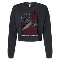 Sr71 Blackbird Plane Cropped Pullover Crew