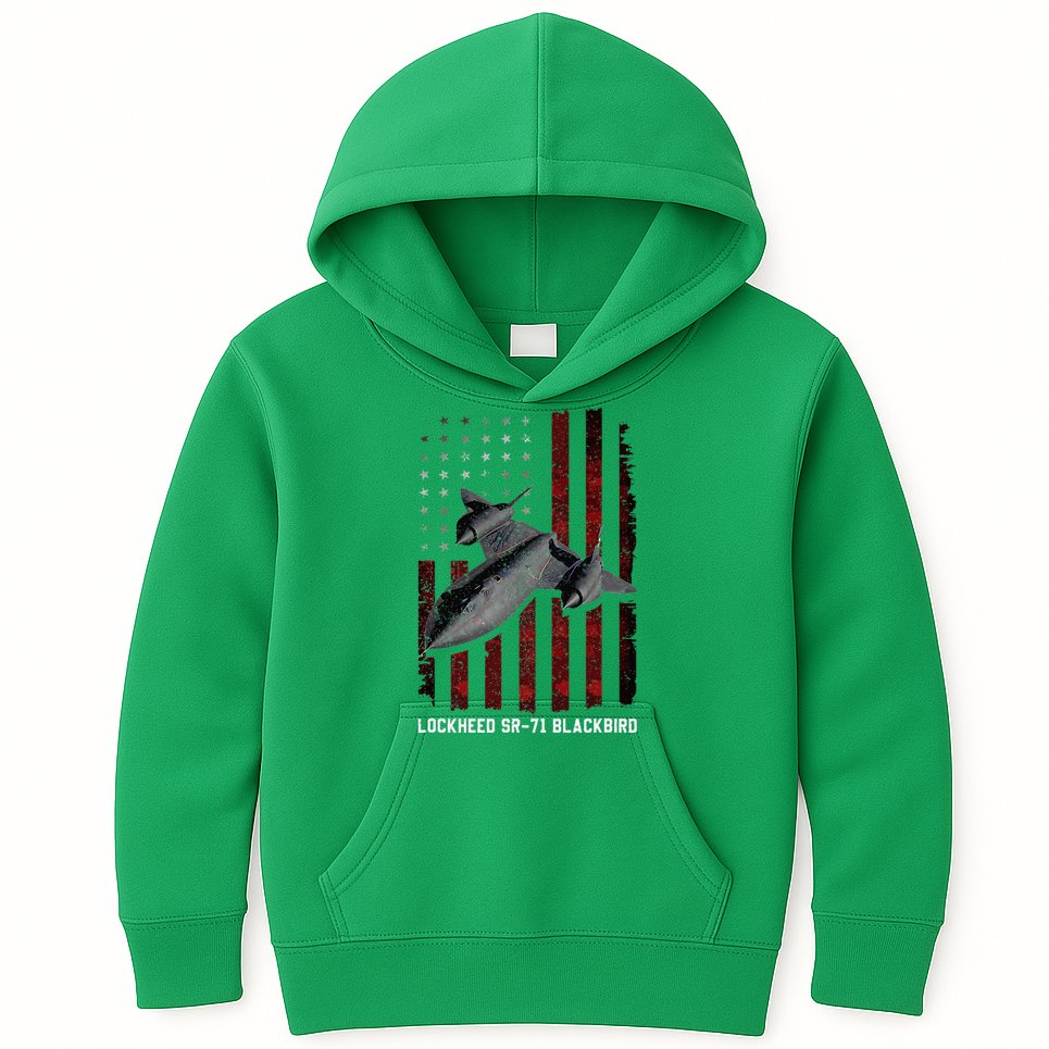 Sr71 Blackbird Plane Kids Hoodie