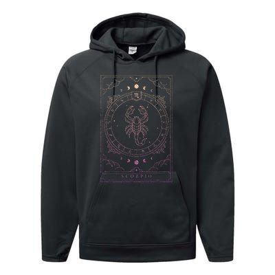 Scorpio Birthday Present Women Girl Zodiac Sign Performance Fleece Hoodie