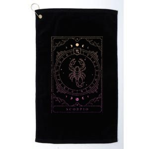 Scorpio Birthday Present Women Girl Zodiac Sign Platinum Collection Golf Towel