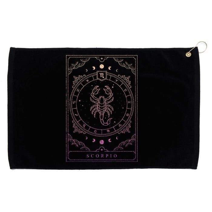 Scorpio Birthday Present Women Girl Zodiac Sign Grommeted Golf Towel