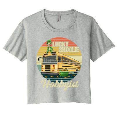 School Bus Quote Skoolie Driver Gift Women's Crop Top Tee