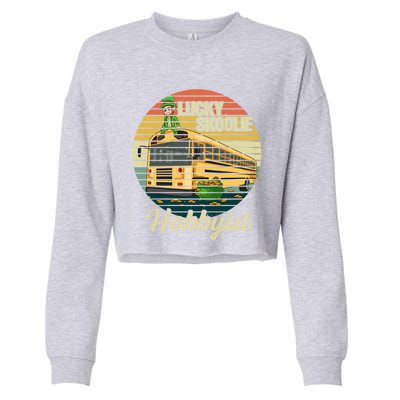 School Bus Quote Skoolie Driver Gift Cropped Pullover Crew