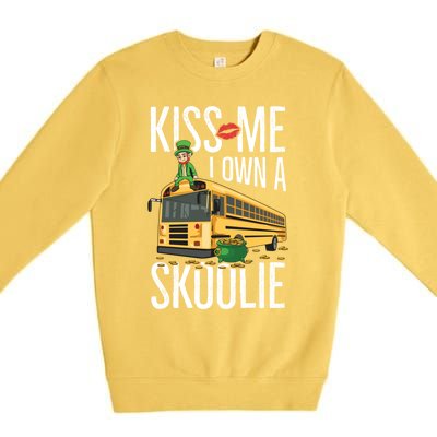 School Bus Quote Camping Bus Owner Gift Premium Crewneck Sweatshirt