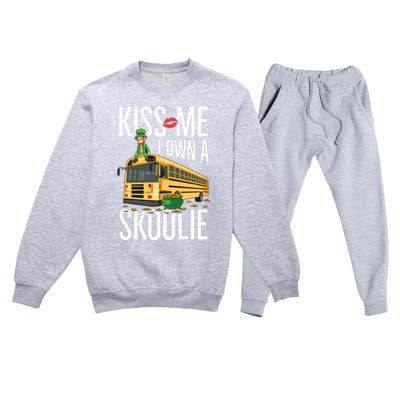 School Bus Quote Camping Bus Owner Gift Premium Crewneck Sweatsuit Set