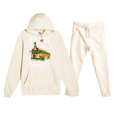 School Bus Quote Camping Bus Owner Gift Premium Hooded Sweatsuit Set