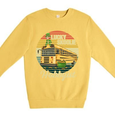 School Bus Quote Skoolie Driver Gift Premium Crewneck Sweatshirt