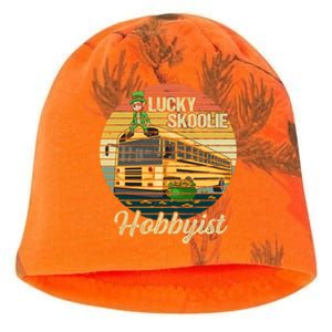 School Bus Quote Skoolie Driver Gift Kati - Camo Knit Beanie