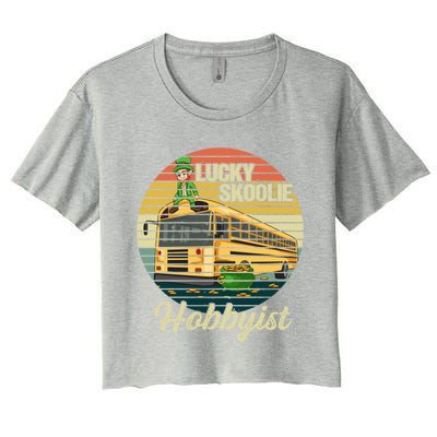 School Bus Quote Skoolie Driver Gift Women's Crop Top Tee