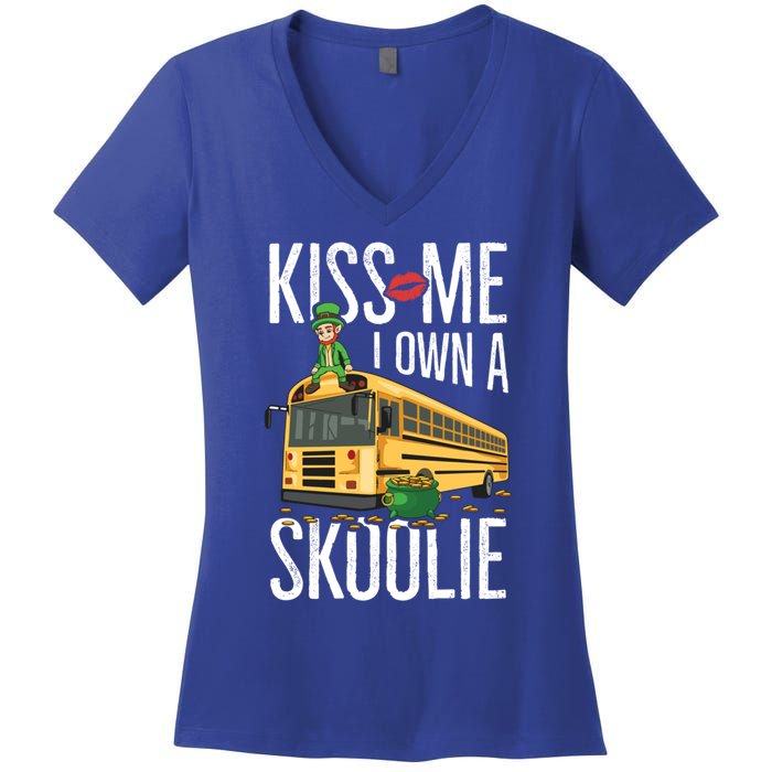 School Bus Quote Camping Bus Owner Gift Women's V-Neck T-Shirt