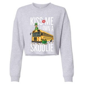 School Bus Quote Camping Bus Owner Gift Cropped Pullover Crew