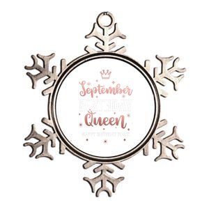 September Birthday Queen September Queen Born In September Gift Metallic Star Ornament