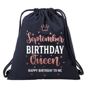 September Birthday Queen September Queen Born In September Gift Drawstring Bag