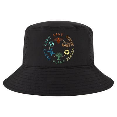 Save Bees Rescue Animals Recycle Plastic Earth Day 2024 Cool Comfort Performance Bucket Hat